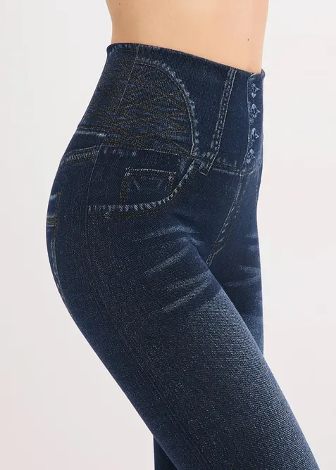 Leggings modellanti effetto jeans, bonprix