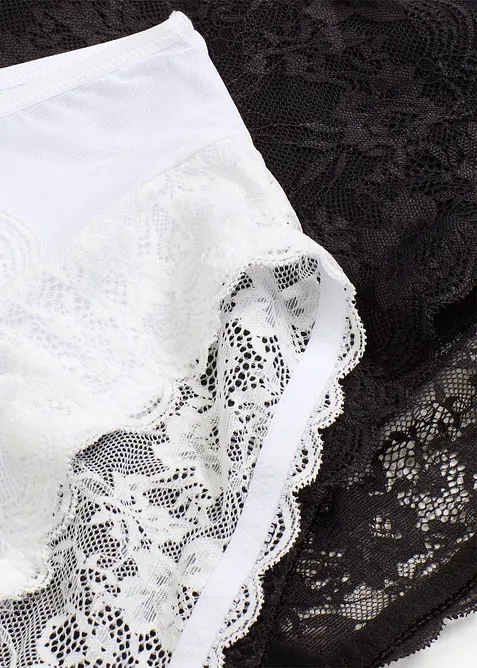 Slip alto con pizzo delicato (pacco da 2), bonprix
