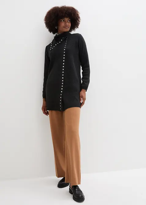 Pantaloni larghi con cintura decorativa, bonprix