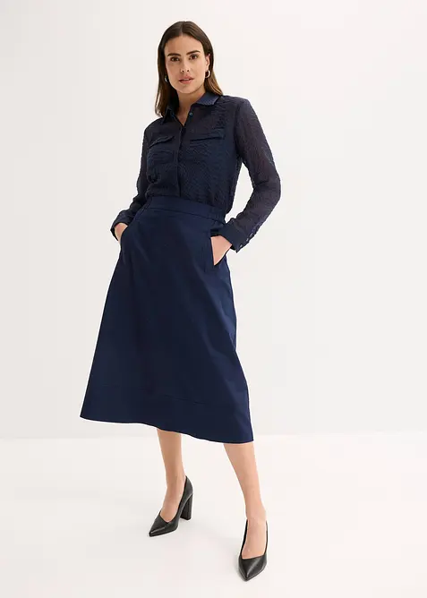 Camicetta trasparente dalla texture stropicciata, bonprix