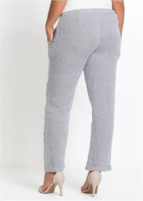 Pantaloni in misto lino, bonprix