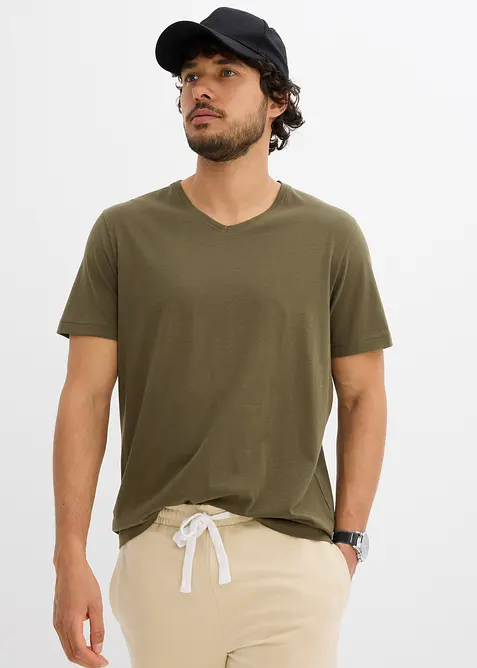 T-shirt con scollo a V (pacco da 3), bonprix