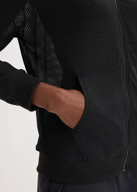 Giacca sportiva oversize in mesh trasparente, bonprix