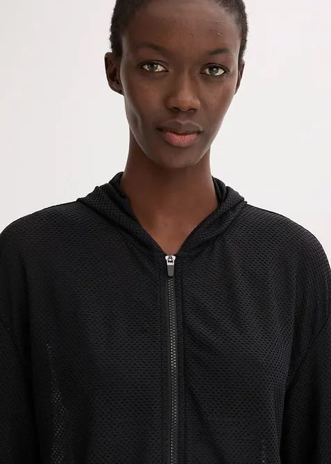 Giacca sportiva oversize in mesh trasparente, bonprix