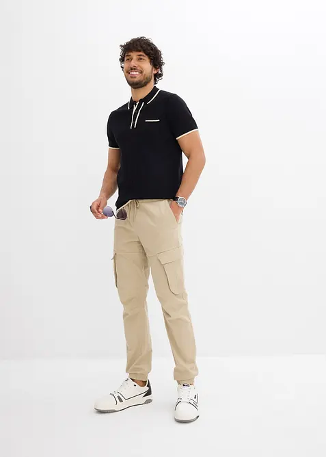 Pantaloni cargo con elastico in vita regular fit, straight, bonprix