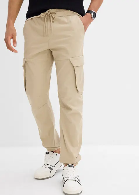Pantaloni cargo con elastico in vita regular fit, straight, bonprix