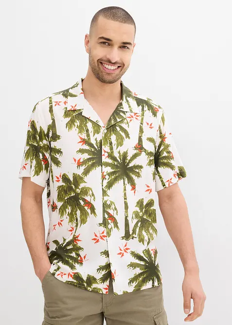 Camicia a maniche corte in viscosa, loose fit, bonprix