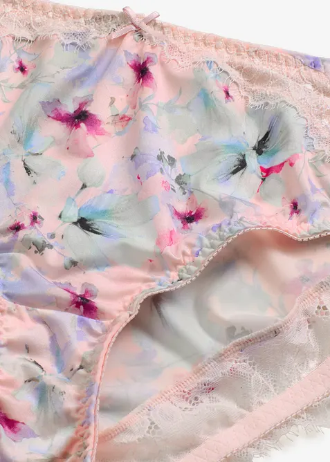 Slip alto con effetto lucido (pacco da 2), bonprix