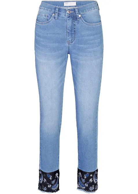 Jeans slim fit elasticizzati, vita media, bonprix