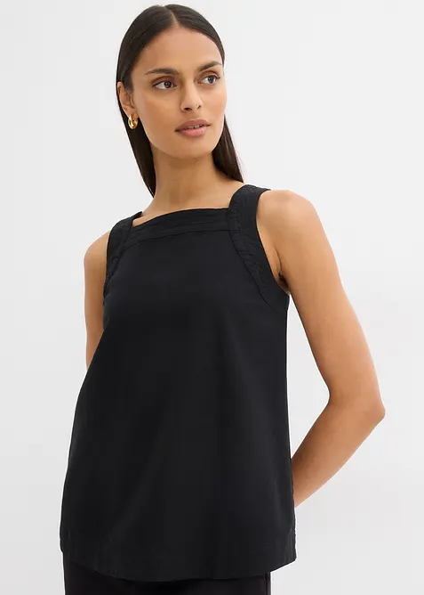 Blusa in misto viscosa con particolare annodato dietro, bonprix