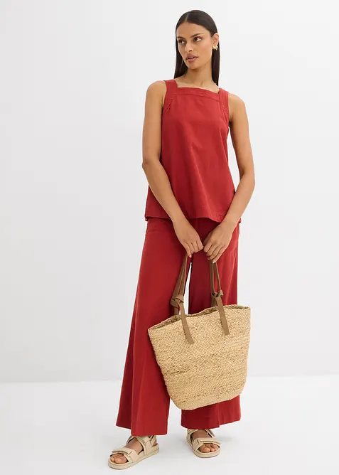 Blusa in misto viscosa con particolare annodato dietro, bonprix