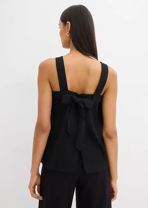 Blusa in misto viscosa con particolare annodato dietro, bonprix