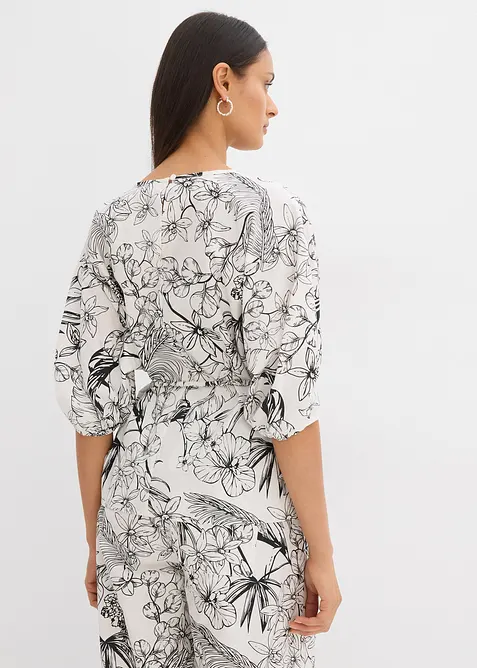 Blusa a maniche corte in puro cotone, bonprix