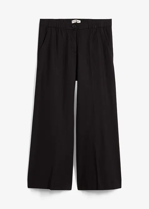 Pantaloni culotte in misto viscosa con elastico in vita, bonprix