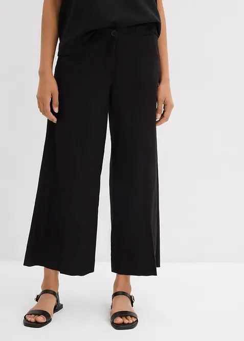 Pantaloni culotte in misto viscosa con elastico in vita, bonprix