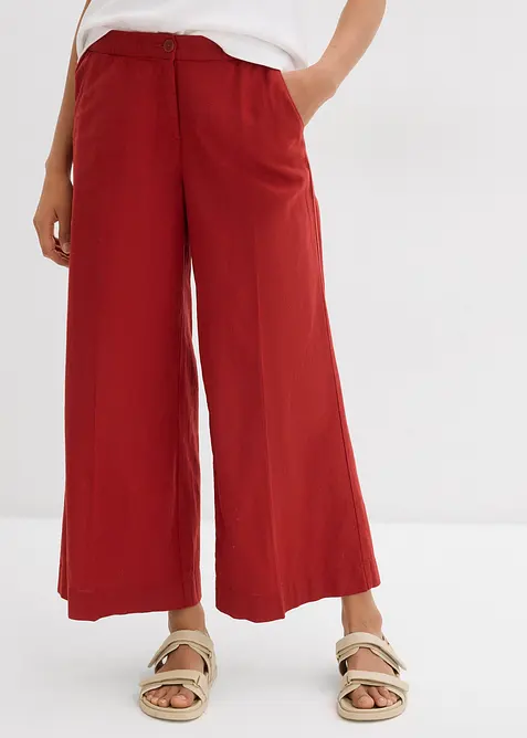 Pantaloni culotte in misto viscosa con elastico in vita, bonprix