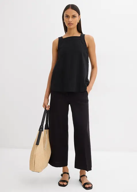 Pantaloni culotte in misto viscosa con elastico in vita, bonprix