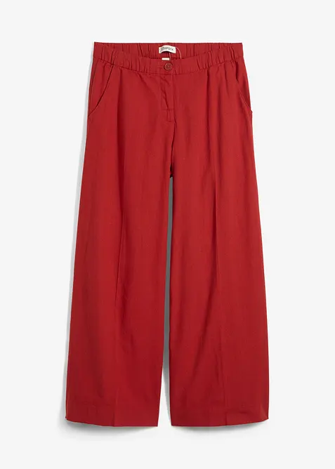Pantaloni culotte in misto viscosa con elastico in vita, bonprix