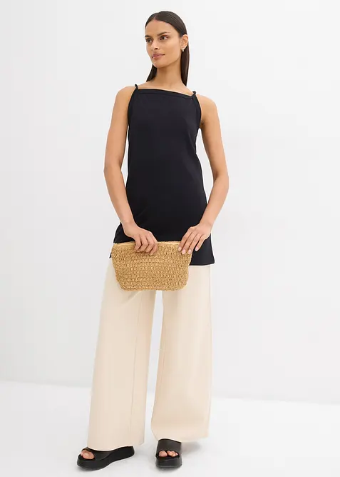 Top lungo in misto cotone elasticizzato, bonprix