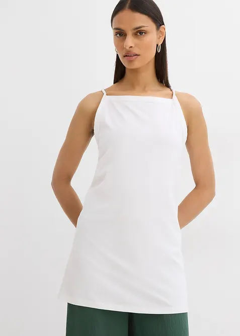 Top lungo in misto cotone elasticizzato, bonprix