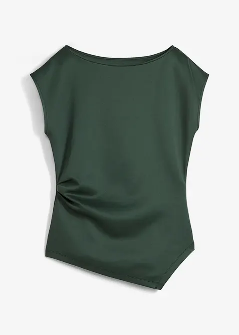 Top asimmetrico effetto neoprene, bonprix