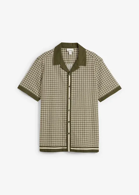 Camicia a maniche corte in misto lino, bonprix