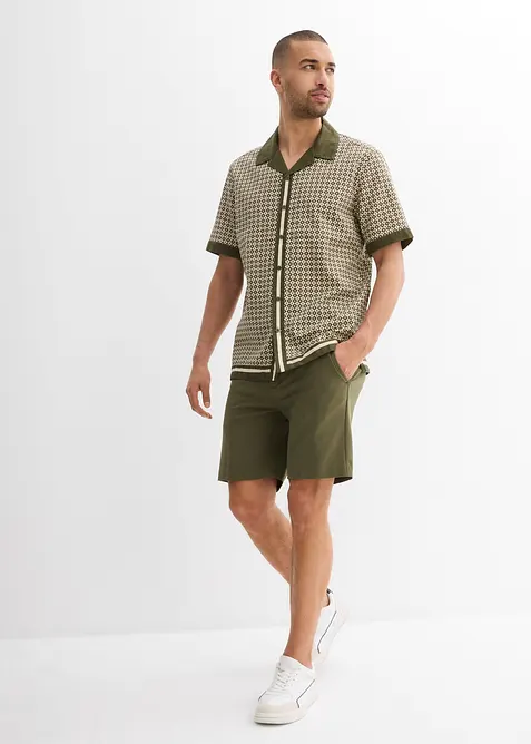 Camicia a maniche corte in misto lino, bonprix