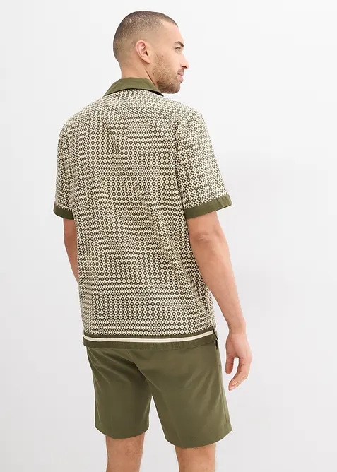 Camicia a maniche corte in misto lino, bonprix