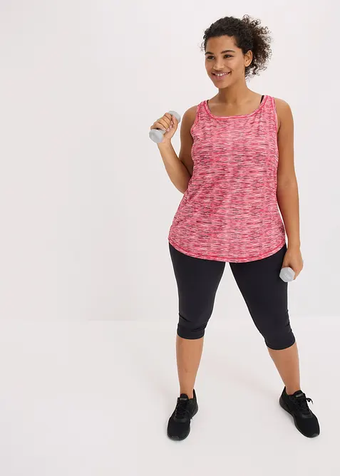 Top per sport con spalline olimpioniche, ad asciugatura rapida, bonprix