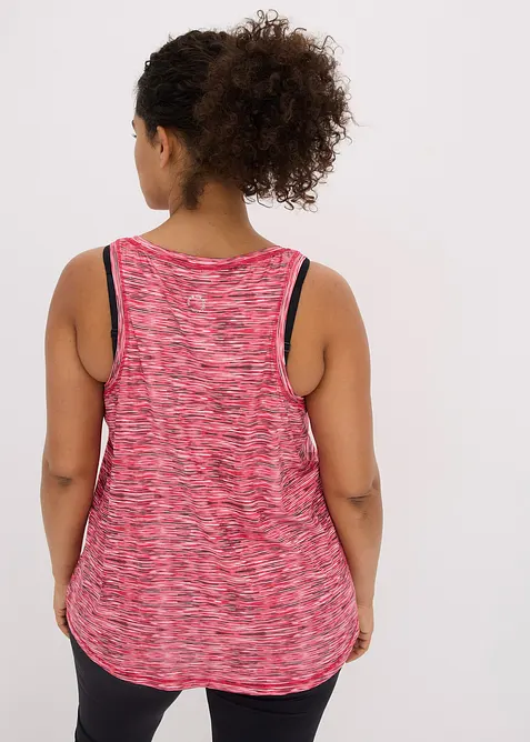 Top per sport con spalline olimpioniche, ad asciugatura rapida, bonprix