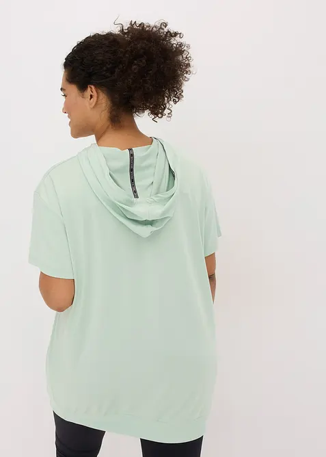 T-shirt oversize per sport con cappuccio, ad asciugatura rapida, bonprix