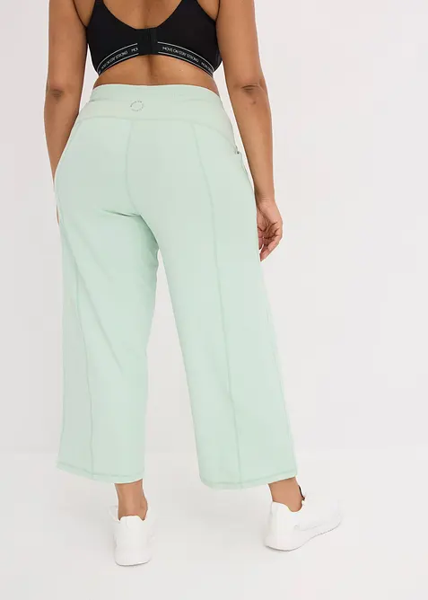 Pantaloni sportivi comodi con gambe larghe, ad asciugatura rapida, bonprix