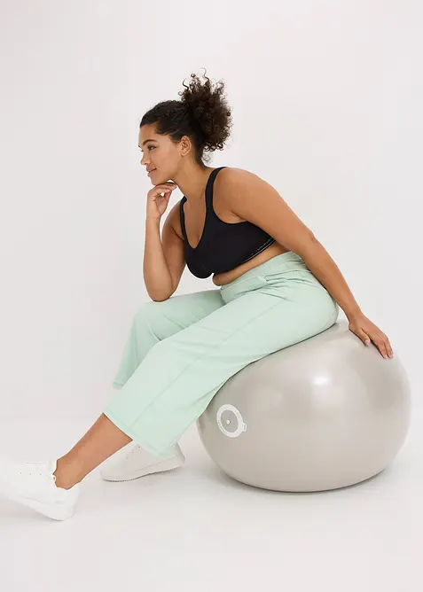 Pantaloni sportivi comodi con gambe larghe, ad asciugatura rapida, bonprix