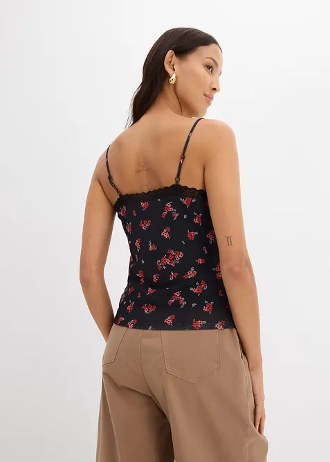 Top in mesh con spalline sottili, bonprix