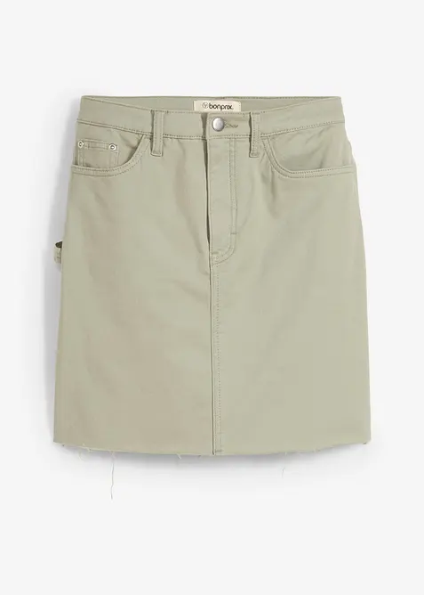 Minigonna in misto cotone elasticizzato, bonprix