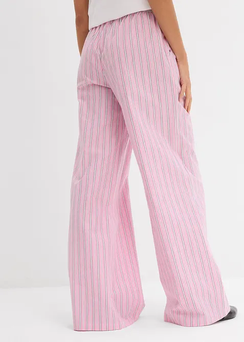 Pantaloni con elastico in vita in puro cotone, bonprix