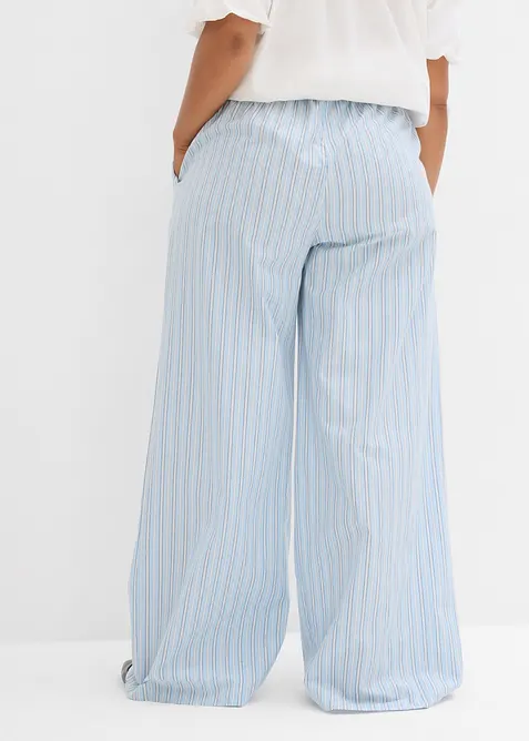Pantaloni con elastico in vita in puro cotone, bonprix
