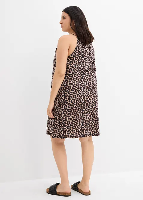 Abito leopardato in puro cotone, bonprix