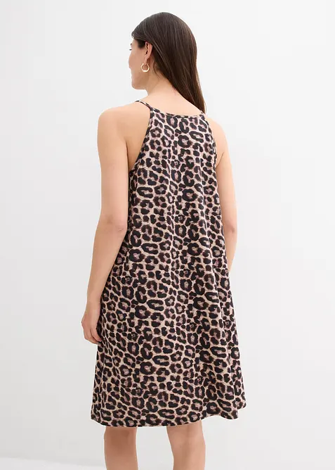 Abito leopardato in puro cotone, bonprix