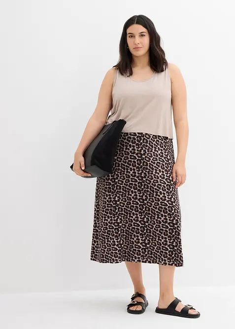 Abito fluente in misto viscosa elasticizzato, bonprix