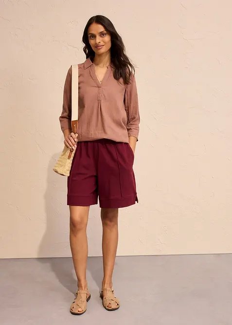 Shorts in felpa di misto cotone, bonprix