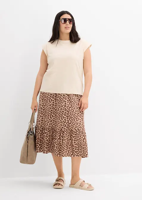 Gonna in jersey di misto viscosa, bonprix