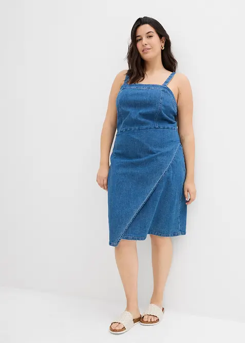 Abito di jeans con effetto a portafoglio, bonprix