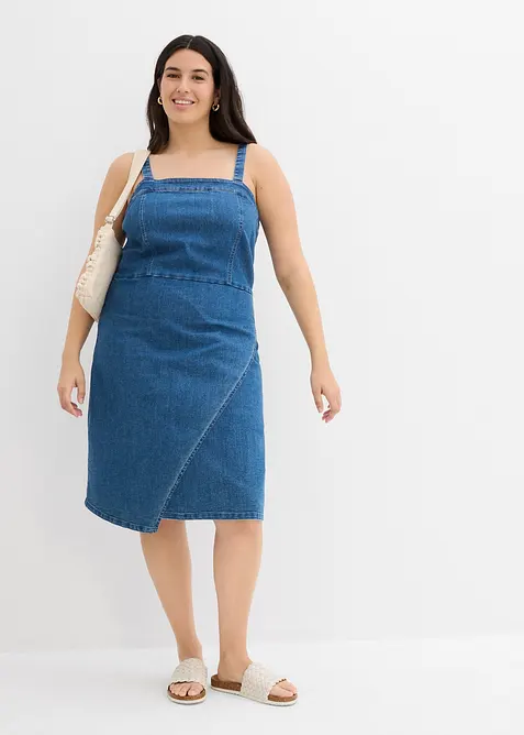 Abito di jeans con effetto a portafoglio, bonprix