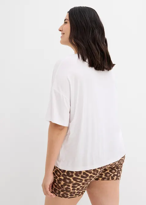 Maglietta cropped con spalle scese, bonprix