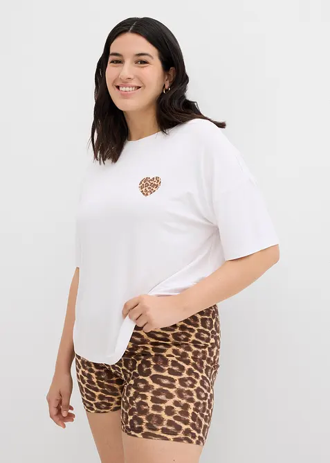 Maglietta cropped con spalle scese, bonprix