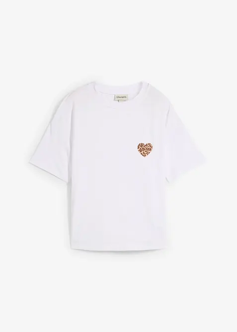 Maglietta cropped con spalle scese, bonprix