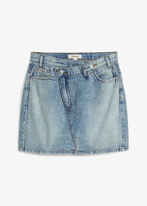 Gonna di jeans con cinta asimmetrica, bonprix