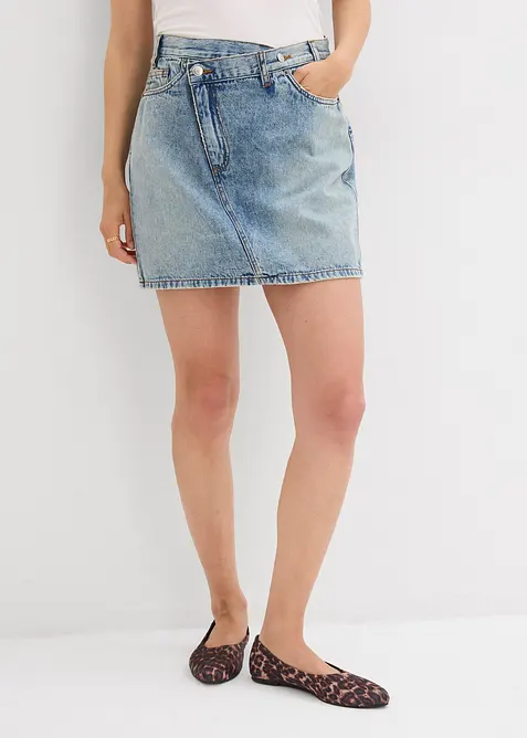 Gonna di jeans con cinta asimmetrica, bonprix
