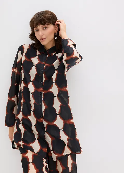 Camicetta lunga in fantasia batik, bonprix
